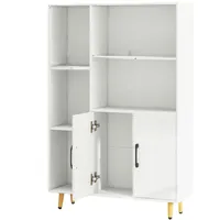Costway Bücherregal 80 x 23,5 x 119 cm weiß
