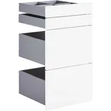 hom'in Schubladenset Unit in Weiss Hochglanz