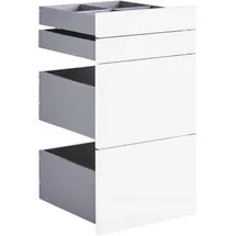 hom'in Schubladenset Unit in Weiss Hochglanz