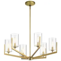 Elstead Lighting Pendelleuchte Hängelampe Deckenleuchte Esszimmerlampe Messing 6-flammig D 71,1cm