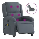 vidaXL Massagesessel Elektrisch Dunkelgrau Samt