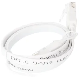 goobay Good Connections Patch Flachband Netzwerkkabel RJ45 CAT6 10m Weiss