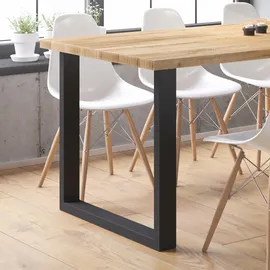 Vicco Tischbeine Schwarz, 80 x 72 cm Quadratisch