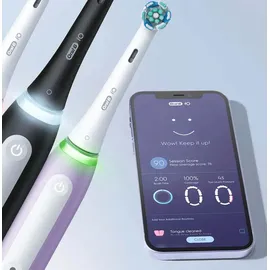 Oral-B iO Series 4 Matt Black + 2. Handstück Quite White + Reiseetui