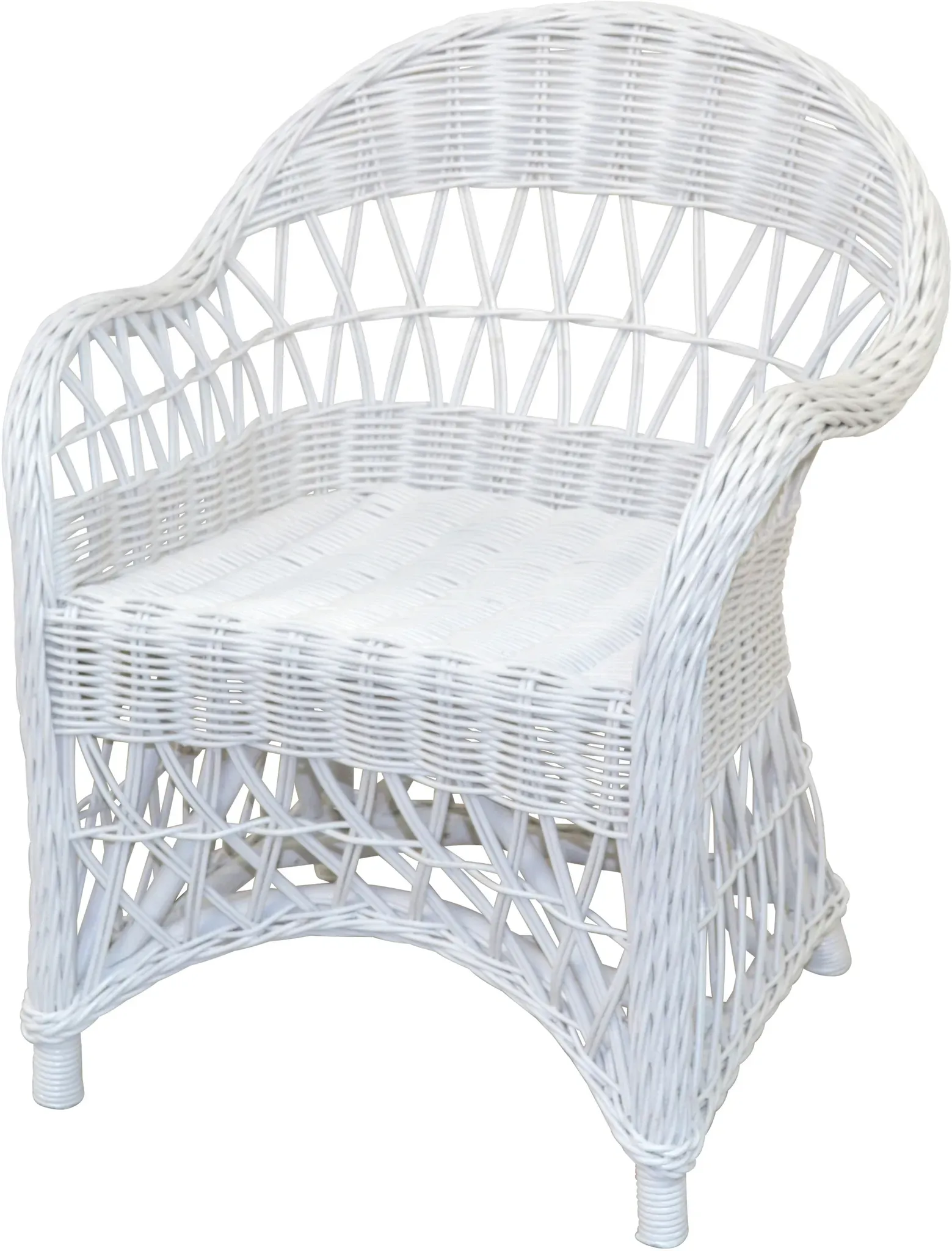 Relaxsessel, weiß (weiß, ohne kissen), B:65cm H:85cm T:65cm, HOFMANN LIVING AND MORE, Sessel, Relaxsessel, Handgeflochten
