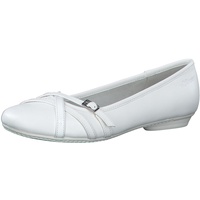 S.Oliver Damen Ballerinas mit Riemchen Elegant, Weiß (White), 40