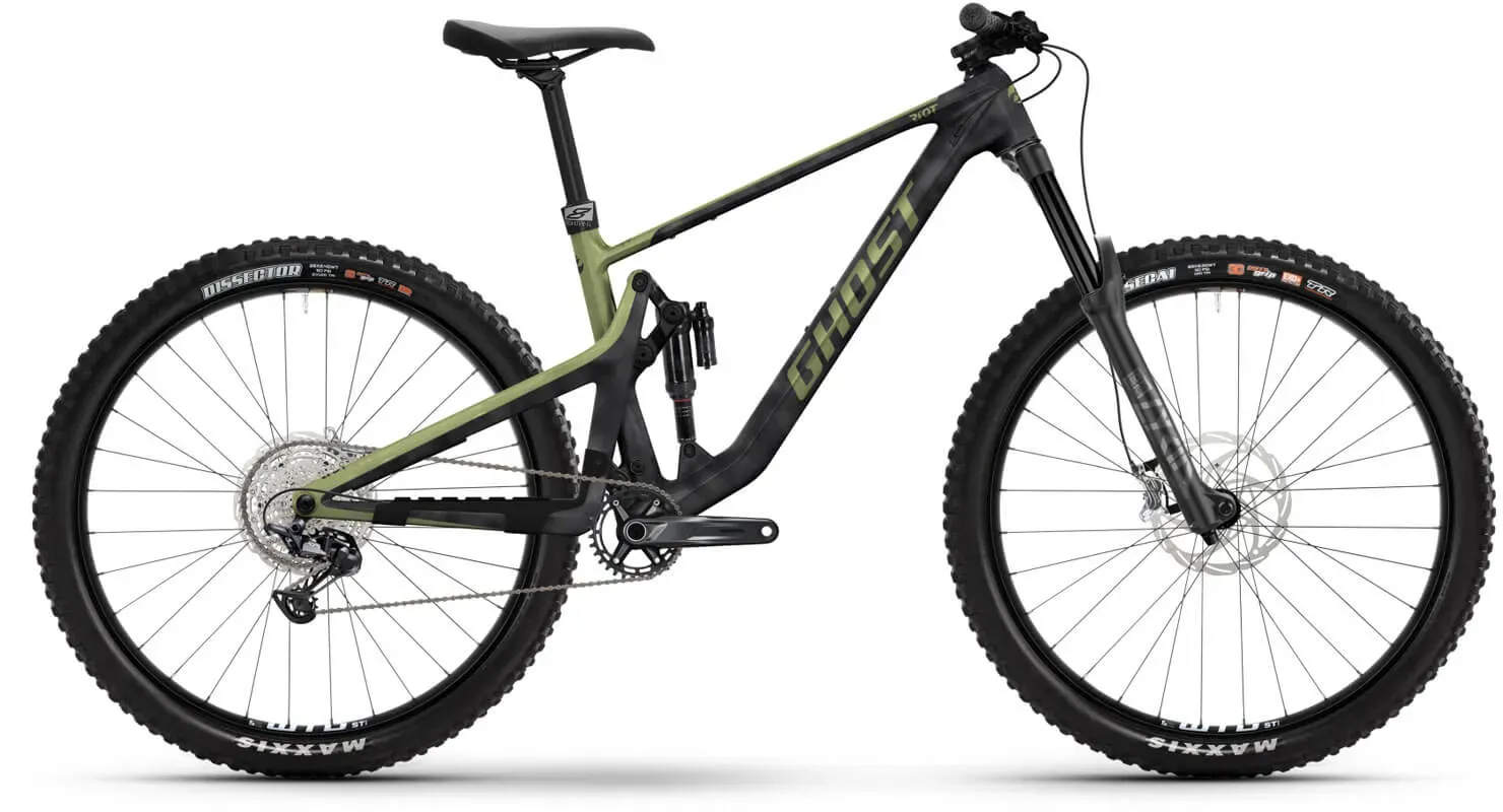 Ghost Riot Trail CF/CF 150/140 Pro - carbon/light kaki - matt - XL | 29 Zoll