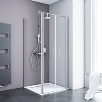 Schulte Alexa Style 2.0 Eckdusche mit Pendeltür 80 x 80 cm inkl. Duschwanne EP32250450150017