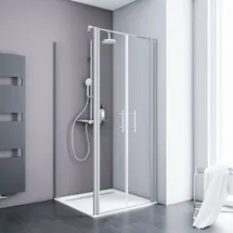 Schulte Alexa Style 2.0 Eckdusche mit Pendeltür 80 x 80 cm inkl. Duschwanne EP32250450150017