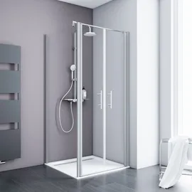 Schulte Alexa Style 2.0 Eckdusche mit Pendeltür 80 x 80 cm inkl. Duschwanne EP32250450150017