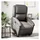 vidaXL Massagesessel mit Aufstehhilfe Leder 86,5 x 99,5 x 0 cm Grau