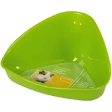 Kerbl Pet Ecktoilette für Kleintierkäfig, Nagertoilette, 16 x 11 x 8 cm, dunkelgrün, aus Kunststoff, leicht zu reinigen, platzsparend