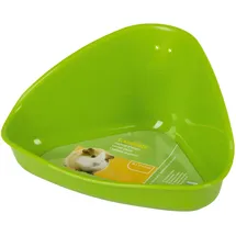 Kerbl Pet Ecktoilette für Kleintierkäfig, Nagertoilette, 16 x 11 x 8 cm, dunkelgrün, aus Kunststoff, leicht zu reinigen, platzsparend