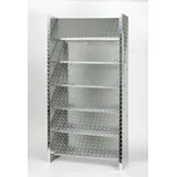 Szagato Schuhregal Metall ALU, 125 x 60 x 26 cm, 18 Paar, 6 Böden, glänzend, Marke: Szagato, Made in Germany (Design-Schuhschrank 60cm breit; Regal