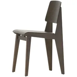 Vitra - Chaise Tout Bois, Eiche dunkel, Kunststoffgleiter