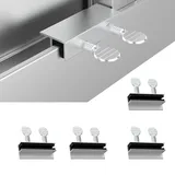 4 Stück Fenstersicherung,Fenster Stopper,Einstellbar Fenster Türbegrenzer,Vertikal und Horizontal,Schiebefenster,Schienenverriegelung,Fensterstopper für Terrasse,Schlafzimmer,Zuhause und Büro