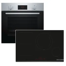 Bosch Backofen Teleskopauszug + Induktionskochfeld Booster Home Connect autark 80cm