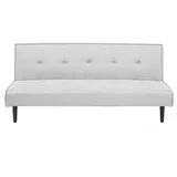 Beliani 3-Sitzer-Schlafsofa, Hellgrau, 180x80x92 cm, Wohnzimmer, Sofas & Couches, Schlafsofas