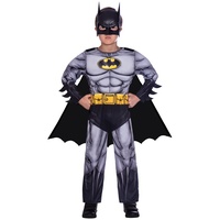 Amscan Kostüm Batman Classic Kostüm für Jungen - Schwarz Grau, DC Super Heroes Kinderkostüm schwarz 10-12 Jahre