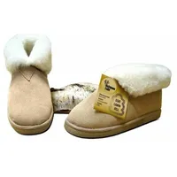 Heitmann Damen- und Herren Lammfell-Hauschuhe (385) (39, Beige) - 39 EU