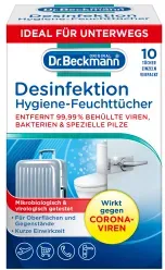 Dr. Beckmann Desinfektion Hygiene Feuchttücher 8121 , 1 Packung = 10 Tücher, einzeln verpackt