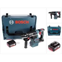 Bosch Professional, Bohrmaschine + Akkuschrauber, Bosch GBH 18V-26 Akku Bohrhammer 18V 2,6J brushless SDS-Plus + 1x Akku 5,0 Ah + L-Boxx - ohne Ladege (Akkubetrieb)