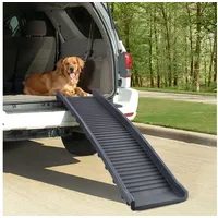 RAMROXX Hunderampe klappbar Schwarz 155x40 cm 90 kg
