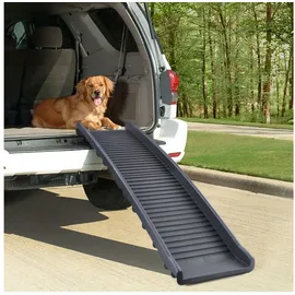 RAMROXX Hunderampe klappbar Schwarz 155x40 cm 90 kg