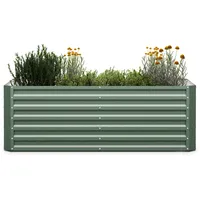 Blumfeldt High Grow Straight Hochbeet 180x60x90 cm Stahl-Wellblech Einfacher