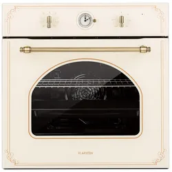 Victoria Einbaubackofen Retro-Design 9 Funktionen 50-250°C elfenbein Elfenbein