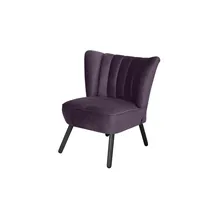 Max Winzer Sessel Alessandro Samt 70 x 80 x 66 cm Lila retro