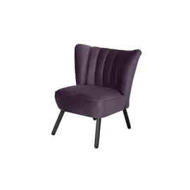 Max Winzer Sessel Alessandro Samt 70 x 80 x 66 cm Lila retro