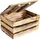 Creative Deco Holzkiste 40 x 30 x 22 cm 1-tlg. braun/bronze