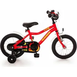 BACHTENKIRCH Kinderfahrrad FEUERWEHR 14 Zoll 14