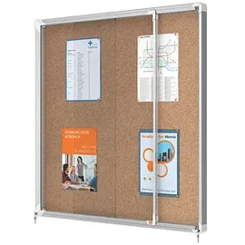 NOBO Schaukasten silber 12x DIN A4 92,5 x 6,3 x 97,0 cm, 1 St.