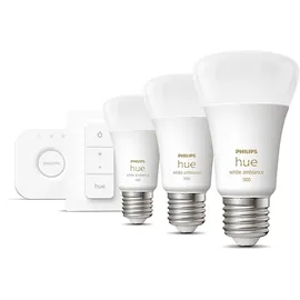 Philips Hue White Ambiance E27 1100 lm Starter-Set 8 W 3 Stk. + Dimmschalter