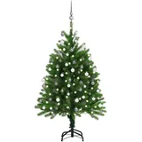 vidaXL Künstlicher Weihnachtsbaum mit LEDs & Kugeln 120 cm Grün