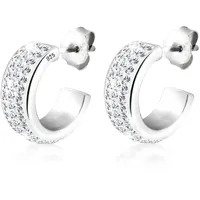Elli Creolen 925 Sterling Silber weiß onesize
