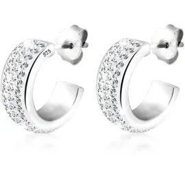 Elli Creolen 925 Sterling Silber weiß onesize