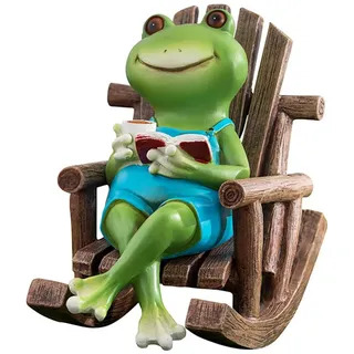 Tauzveok Yoga Frosch Deko Statue, Meditation Dekofigur, Moderne Abstrakte Figuren, Dekoration Wohnzimmer Schlafzimmer Büro Regal, Geschenke Für Frauen,Frog b
