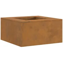 vidaXL - Feuerplatz Braun 60 X 60 X 30 Cm Witterungsbeständiger Stahl