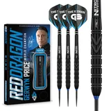 Red Dragon Darts RED DRAGON Gerwyn Price Iceman Black SE 24g - Tungsten Darts Set mit Flights und Schäfte