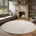 Ayyildiz Flachgewebeteppich Helix 2201 Creme Ø 120 cm