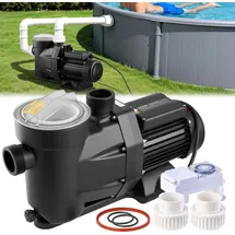 Vevor Poolpumpe 1300 W 28.800 L/H max. Fördermenge 2850 U/min 17 m max. Förderhöhe mit 24-Stunden-Timer & Filterkorb