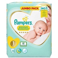 Pampers Größe 1 New Baby Jumbo-Box Windeln – 72 Stück Windeln