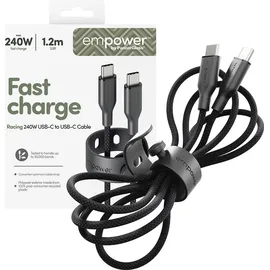 Panzer Glass USB-C auf USB-C 1,2 m Schwarz