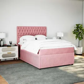 vidaXL Boxspringbett 140 x 200 cm Rosa