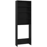 vidaXL Waschmaschinenschrank Schwarz 64x24x190 cm