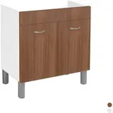 Untertischset für Edelstahlspüle 80x50 cm - Weiß
