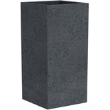 Scheurich Pflanzgefäß C-Cube 240 High 28 x 28 x 48 cm stony black